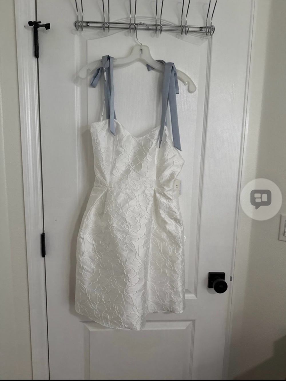 Short Jacquard A-Line Dress - Size 8